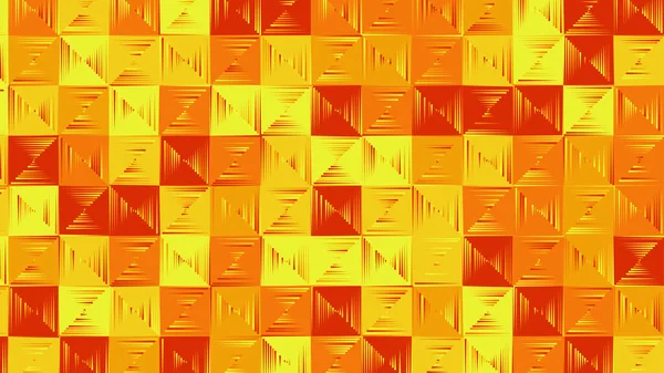 黄色和橙色几何图案 墙纸瓷砖 — 图库照片