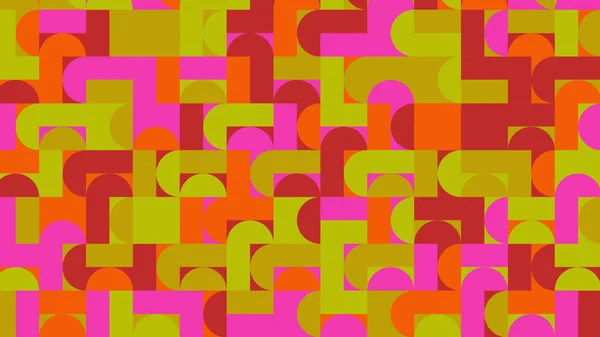 Różowy Żółty Pomarańczowy Wzór Geometryczny Tapeta Płytek Baner Obrus — Zdjęcie stockowe