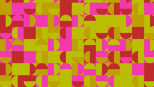 Rózsaszín Sárga Narancssárga Geometriai Minta Tapéta Csempéhez Banner Abroszhoz — Stock Fotó