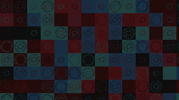 Mavi Kırmızı Geometrik Desen Fayanslar Için Duvar Kağıdı Afiş Masa — Stok fotoğraf