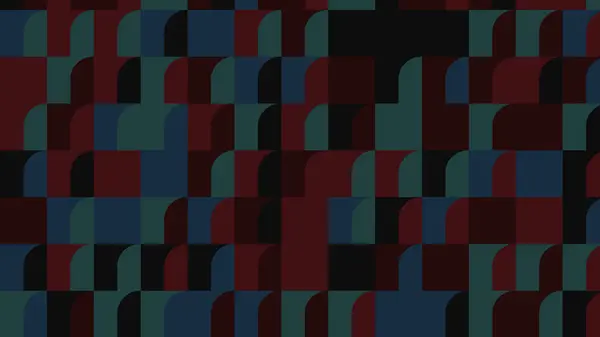 Синий Красный Геометрический Узор Обои Плитки Баннер Скатерть — стоковое фото