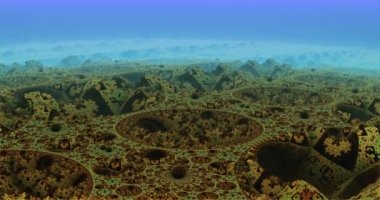 Yabancı bir gezegenin yüzeyi, yabancı bir güneşin altında.