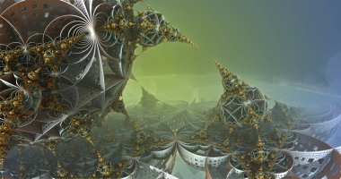 Yabancı bir gezegenin yüzeyi, yabancı bir güneşin altında.