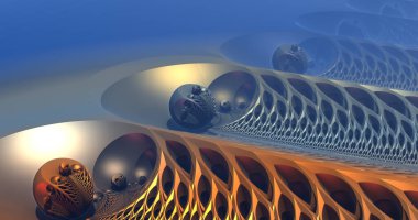 Yabancı bir gezegenin yüzeyi, yabancı bir güneşin altında.