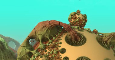 Bir virüsün ya da yabancı bir gezegenin yüzeyi yabancı bir güneşin altında.