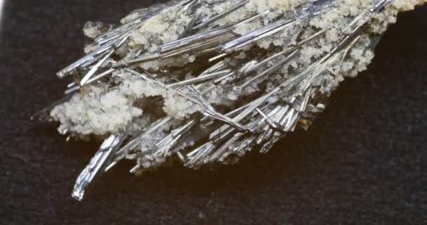 Antimonitové Krystaly Detailu — Stock video