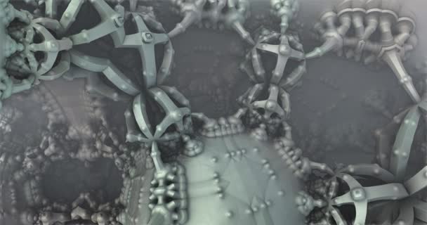 エイリアンの太陽3Dレンダリングの下でのエイリアン惑星のアーキテクチャと技術 — ストック動画