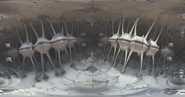 Arquitectura Tecnología Planeta Alienígena Bajo Sol Alienígena Representación — Vídeos de Stock