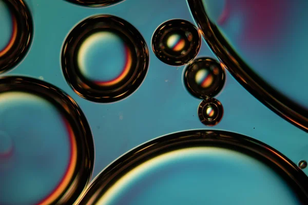 Мыльные Пузыри Сталкиваются Высоком Увеличении — стоковое фото