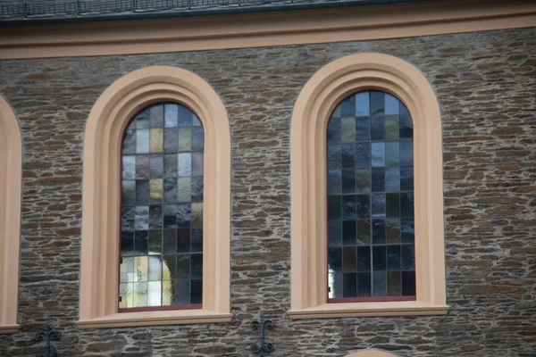 Kirchenfenster Mit Bleigläsern — Stockfoto