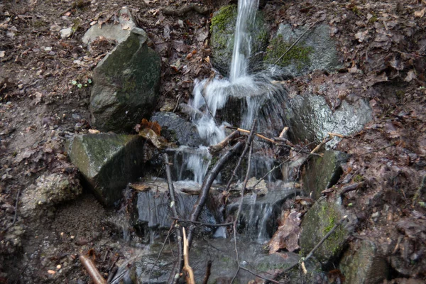 Поле Реки Усеянное Камнями Водопадом Сигерланде — стоковое фото
