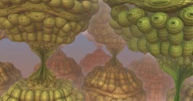 Yabancı bir gezegenin yüzeyi, yabancı bir güneşin altında.