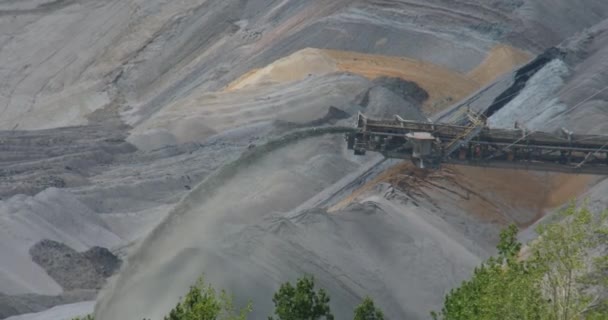 Exploitation Lignite Dans Des Mines Ciel Ouvert Dans Forêt Hambach — Video