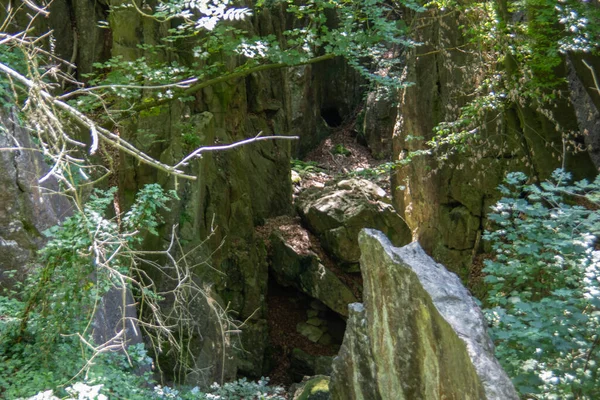 Felsenmeer Hemer Avec Énormes Formations Rocheuses Dans Forêt — Photo