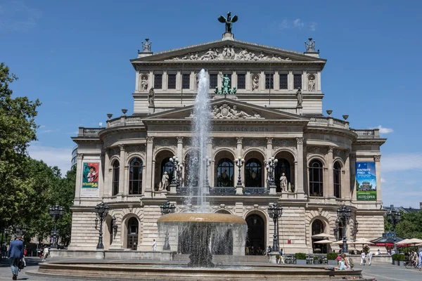 Fountain in front of the old opera in Frankfurt