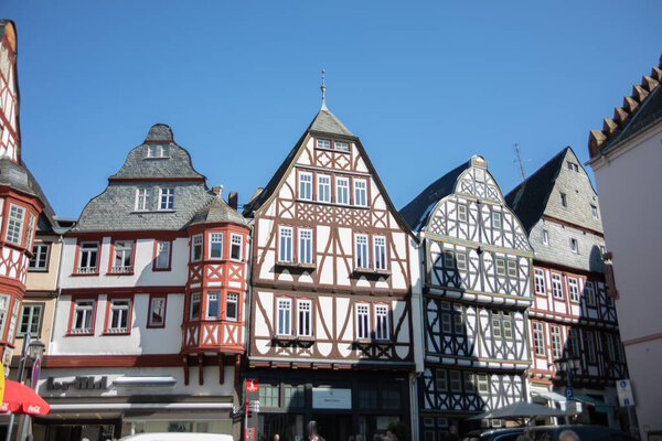 Historic old town in Limburg with half-timbered buildings