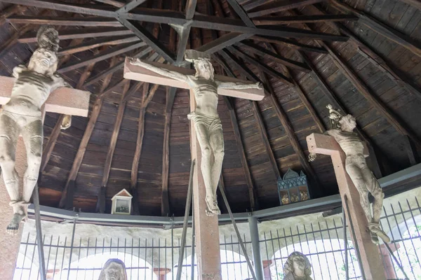 Grupo Crucificação Capela Calvário Weilburg — Fotografia de Stock