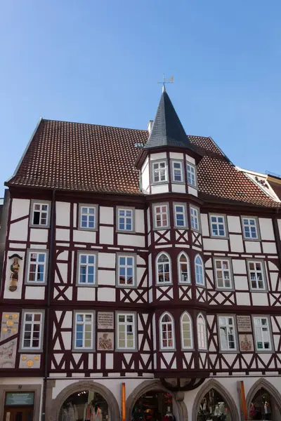 Poloroubené Domy Starém Městě Fulda — Stock fotografie