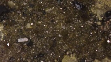 Epidote ve Augit Slikat kristalleri yakın planda