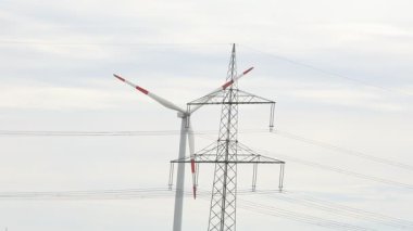 Gökyüzünde mavinin önünde yüksek fırıldak