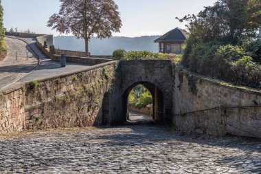 famous castle building on the highest hill in Marburg in hesse