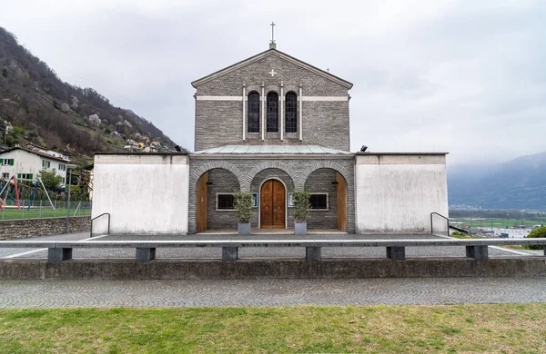 Veduta Della Chiesa Montedato Lavertezzo Piano Ticino Svizzera — Foto Stock