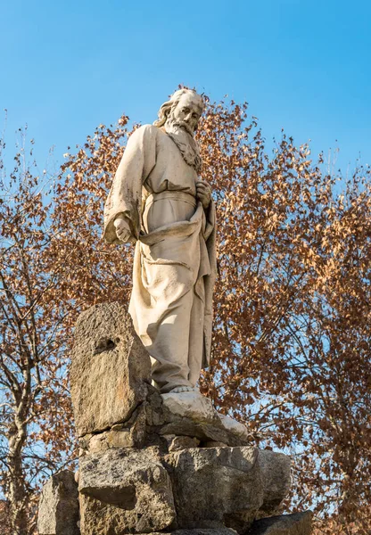 Фонтан Моисея Площади Перед Кафедральным Собором Биелле Пьемонт Италия — стоковое фото