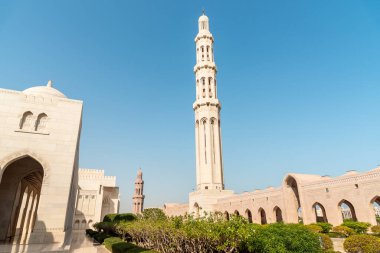 Muscat, Umman, Orta Doğu 'daki Sultan Qaboos Büyük Camii.
