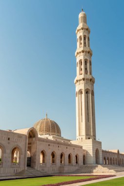 Muscat, Umman, Orta Doğu 'daki Sultan Qaboos Büyük Camii.