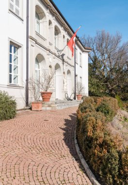 İsviçre 'nin Ticino kenti Mendrisio' nun Ligornetto ilçesindeki Vincenzo Vela Müzesi manzarası