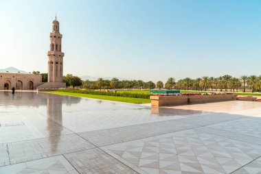 Muscat, Umman, Orta Doğu 'daki Sultan Qaboos Büyük Camii.