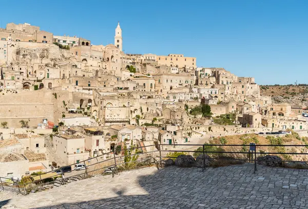 stock image Matera, ancient town (Sassi di Matera), Basilicata, Southern Italy. Unesco World Heritage Site.