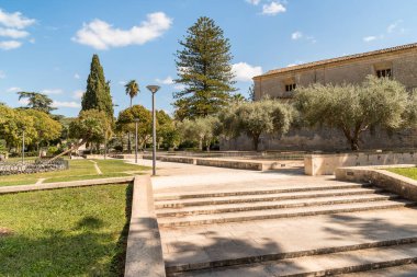 Ragusa İbla, Sicilya, İtalya 'daki Antik İbleo Bahçesi manzarası