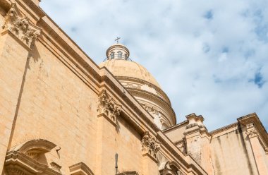 San Nicolo Katedral Bazilikası 'nın kubbesi, Noto, Syracuse, Sicilya, İtalya