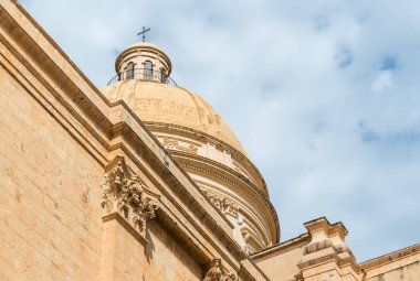 San Nicolo Katedral Bazilikası 'nın kubbesi, Noto, Syracuse, Sicilya, İtalya