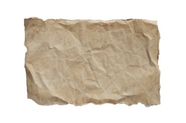 Kırpılmış eski sararmış kağıt kırpma yolu ile
