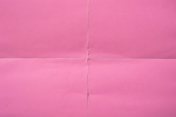 Roze Papieren Achtergrond Met Plooien Die Papier Vier Delen Scheidt — Stockfoto