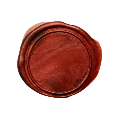 Beyaz zemin üzerinde Basit Dairesel Tasarımı olan klasik Kırmızı Vintage Wax mühürü