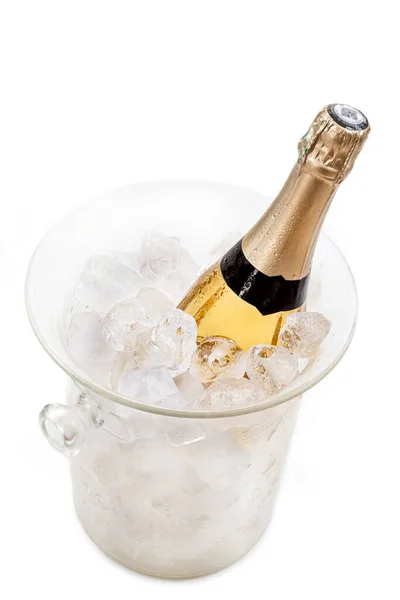 Fles Champagne Een Ijsemmer — Stockfoto