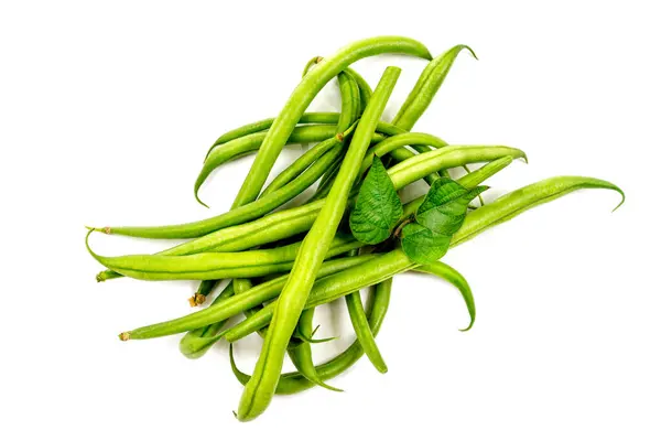 Handful Fresh Beans White Background Cut Out — Stock Photo, Image