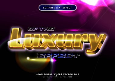 Lüks yazı tipi biçimi efekti düzenlenebilir