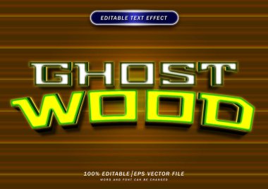 Hayalet ahşap metin edable metin efekti biçimi