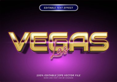 3d Lüks Las Vegas metin efekti. Neon Yazı Tipi Düzenlenebilir. maket metin efekti.