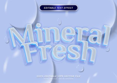 Transparent clean text effect. fresh and elegance style.