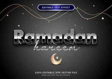 Luxury Ramadan kareem text effect. editable mockup font. text style effect.