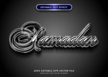 Luxury Ramadan kareem text effect. editable mockup font. text style effect.