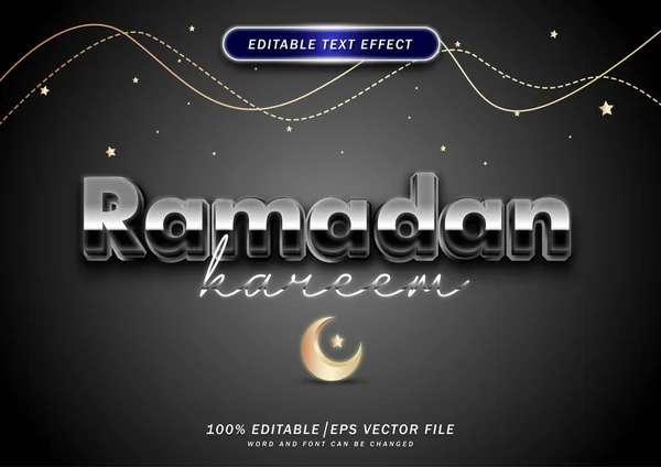 Luxury Ramadan Kareem Text Effect Editable Mockup Font Text Style — Stockvektor