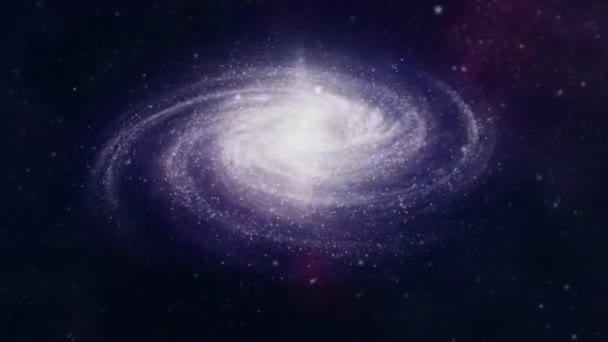 Vintergatans Galax Rotation Med Stjärnljus Gnistor — Stockvideo