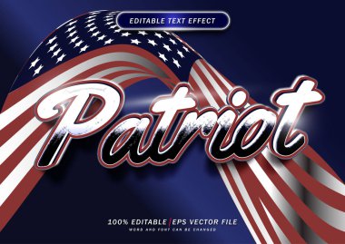 Vatansever metin efekti. düzenlenebilir metin biçimi efekti.