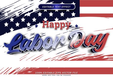 İşçi bayramı mesajı. Amerika Birleşik Devletleri. Düzenlenebilir vektör tasarımı.